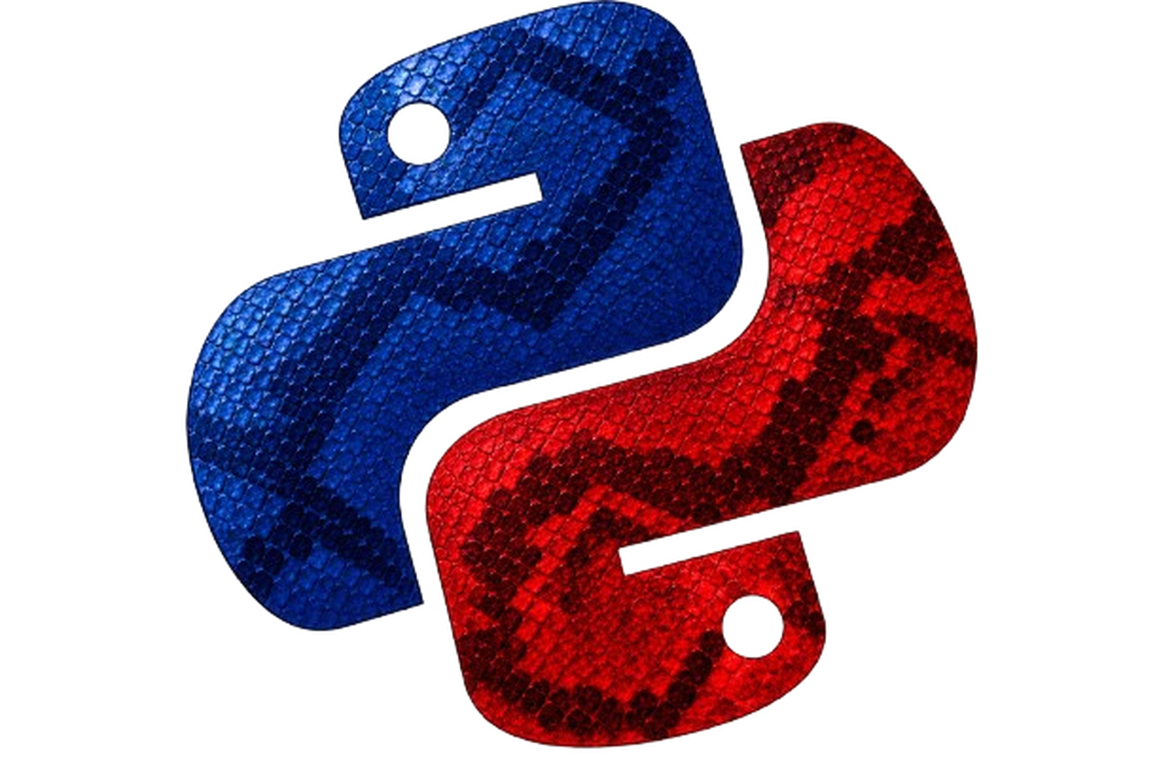 Blue and red Python logo